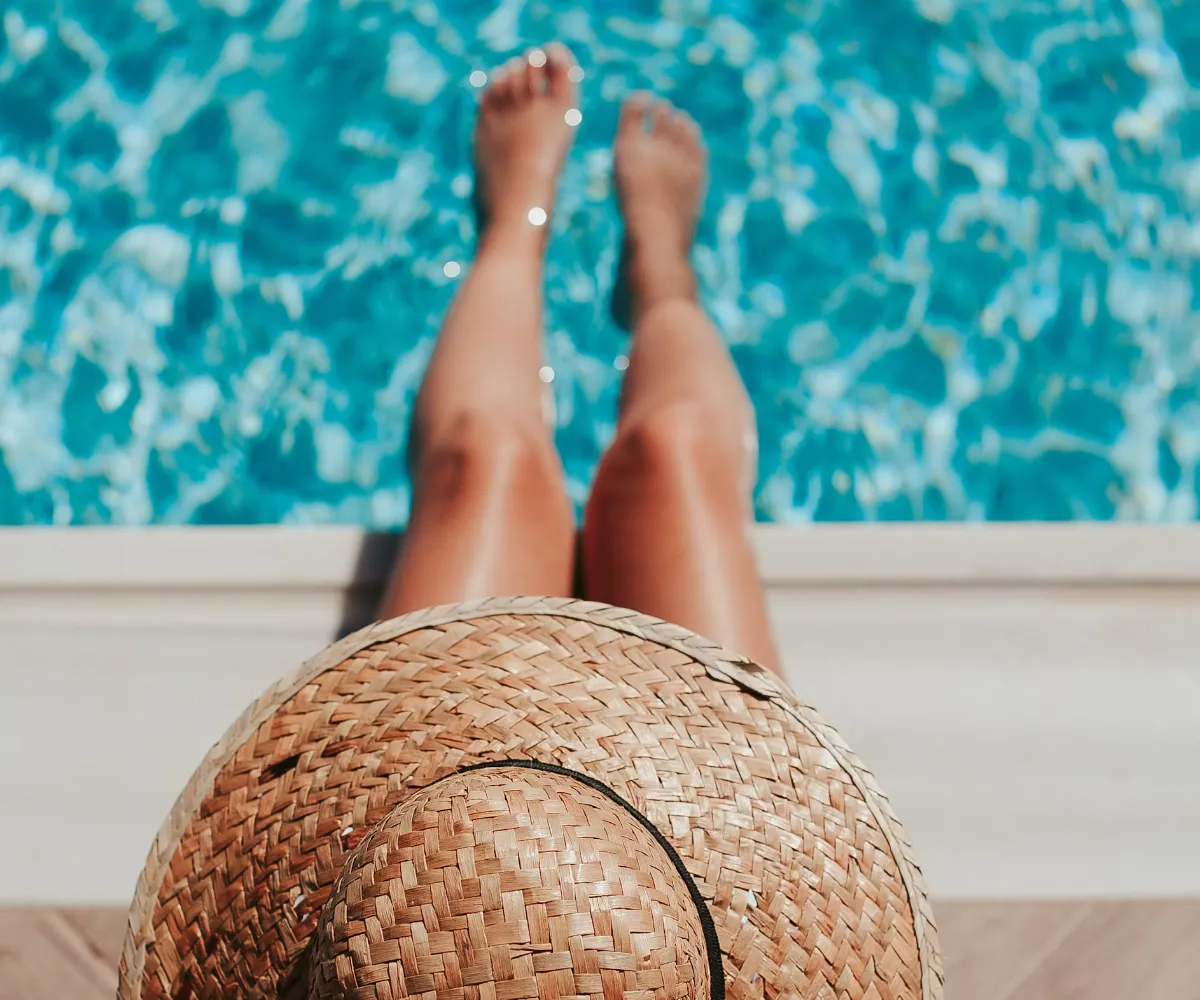 at the pool at the pool