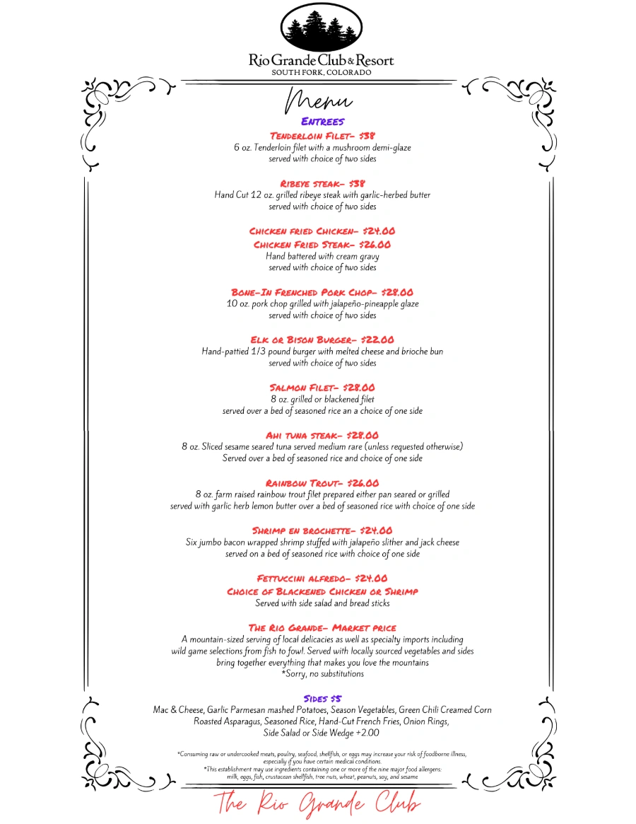 Menus 4.30 Menus 4.30